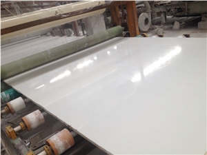 Artificial White Marble Big Slabs,Random Edge Polished Surface,China Pure White Marble Artificial Stone