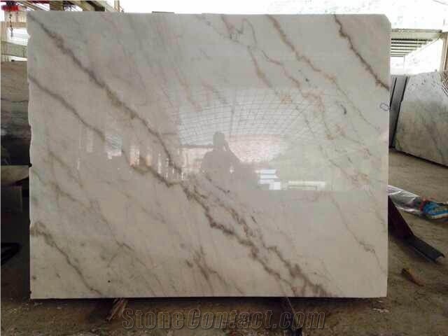 Guangxi White Marble with Grey Vein Slabs & Tiles,China White Marble
