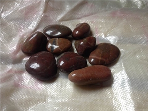 Polished Red Color Natural Pebble Stone,River Stone,Gravels