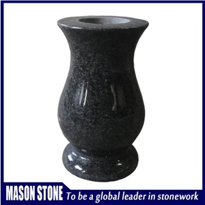 Black Granite Cemetery Urns,Headstone Vases