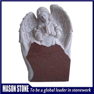 Engrave Angel Headstone for Memorial,Granite Angel Headstone