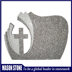 G664 Granite Cross Headstone