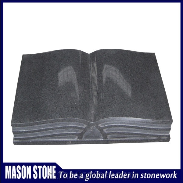 Granite Book Shape Bible Slant Grave