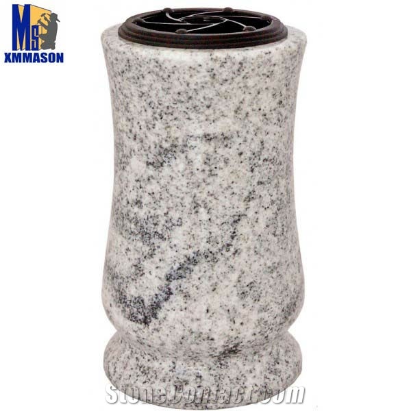 Granite Flower Vase,White Granite Urn