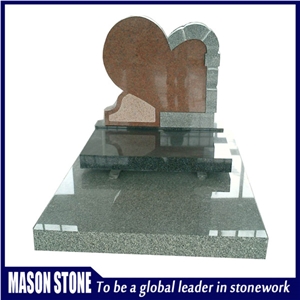 Heart Shape Tombstone,Granite Cheaper Monuments