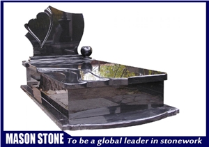 Heart Style Monuments,Granite Black Tombstones