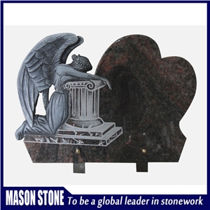 Himalaya Blue Angel with Heart Monuments,Heart Tombstone,Sculpture Plaques Monument & Tombstone