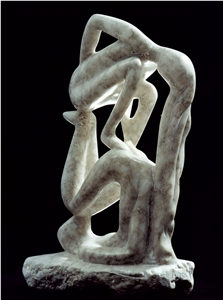 Amnon and Tamar Hand Carved Abstract Sculpture