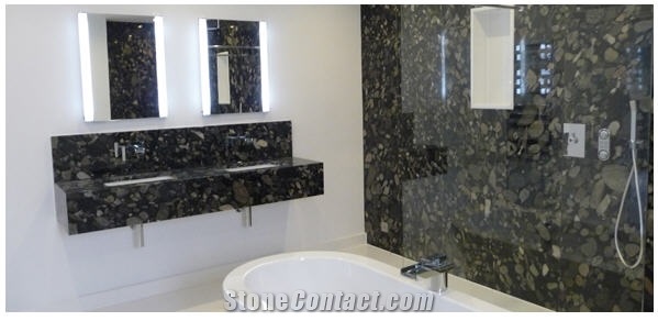 Nero Marinace Granite Wet Room Design