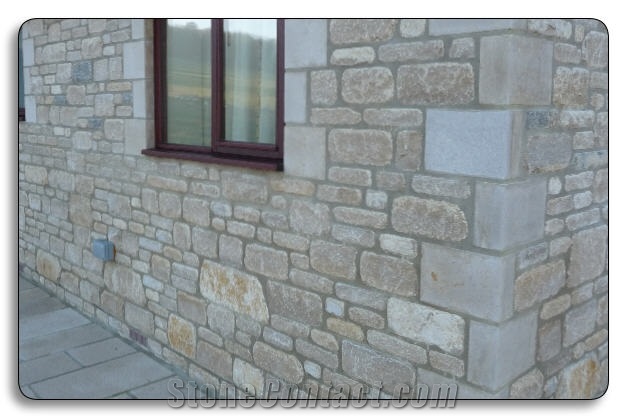 Purbeck Coursed & Tumbled Walling Stone