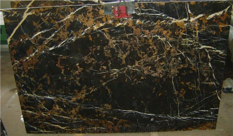Black and Gold Marble Tiles and Slabs, Pakistan Black Marble
