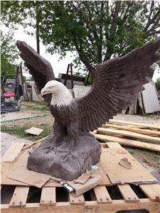 Cantera Recinto Poro Abierto Hand Carved Eagle Sculpture