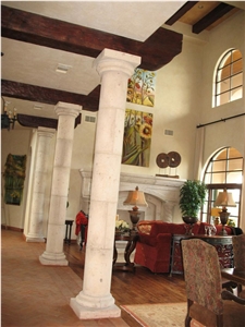 Pinon Santa Lucia Cantera Carved Interior Column