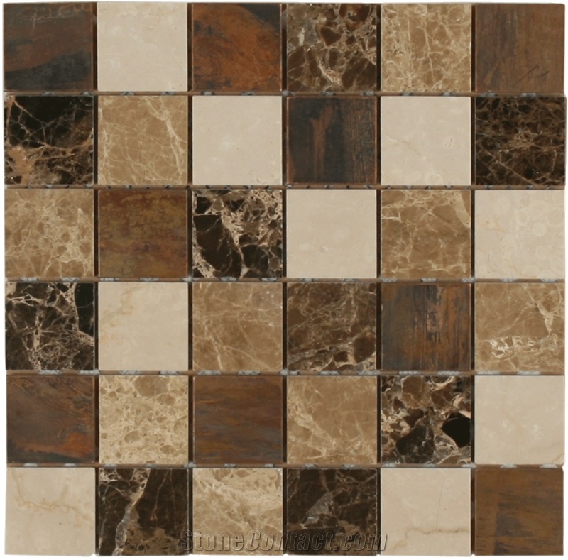 Anakie Marble & Metal Polished Mosaic