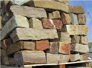 Autumn Blend Sandstone Rough Blocks for Masonry