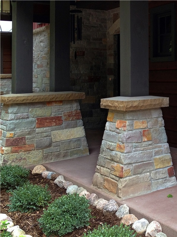Chestnut Cut Stone Caps and Sills with Chilton Custom Country Blend