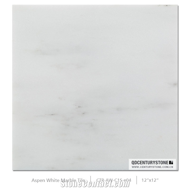 Small Veins Aspen White Marble Tile Pattern Collection