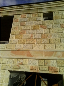 Sandstone Wall Cladding Tiles, Afyon Beige Sandstone Building & Walling