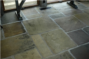 Antique Yorkshire Stone Interior Floor Pattern