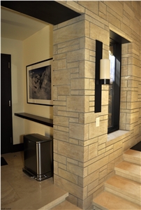 Glen Rose Limestone Interior Sawn Cut Honed Wall Tiles
