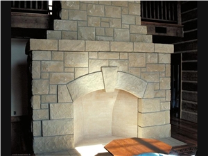 Tablerock Sandstone Classic Country Fireplace Design