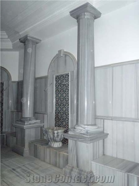 Otantic Turkish Bath or Hamam Design with Marmara Marble