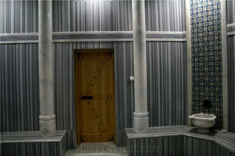 Otantic Turkish Bath or Hamam Design with Marmara Marble