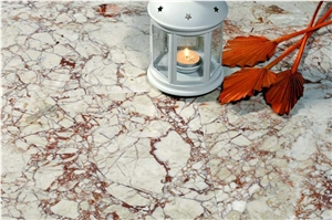 Toros Rose Marble Polished Straight Edge Cut Floor Tiles