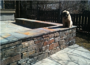 Bluestone Garden Wall and Wall Capping