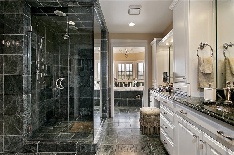 Vermont Verde Antique Marble Custom Bathroom Remodeling from United ...