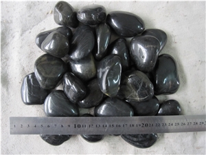 High Polished Black Pebbles ,Aa Grade Natural Pebbles