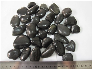 High Polished Black Pebbles ,Aa Grade Natural Pebbles