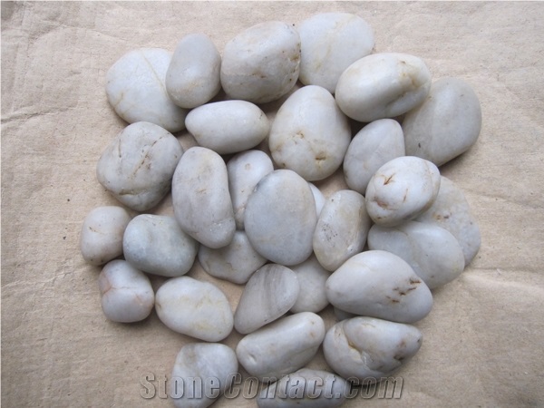 Polished White Pebbles,A Grade Natural Pebbles