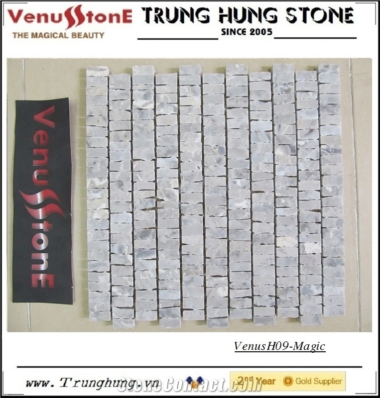 Vietnam Gray Marble Mosaic with Magic Design