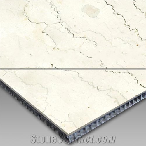 Aluminum Honeycomb Panel Back White Marble Top, Super Thin Stone Honeycomb Panels