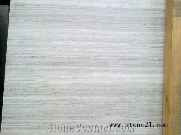 Chinese White Marble White Vein, White Wooden Marble Slabs