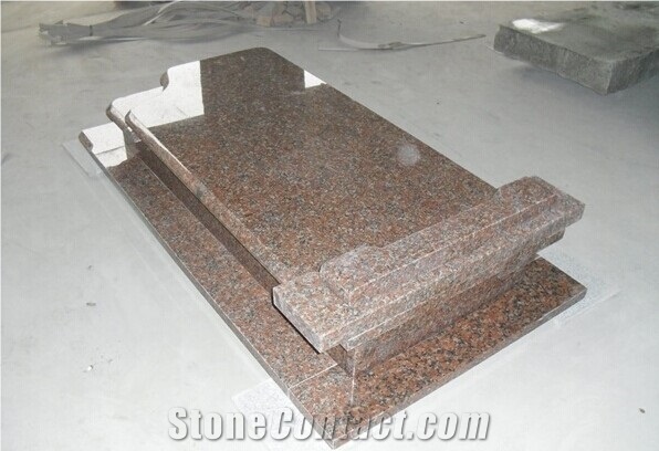 G562 Red Granite Poland Style Monument & Tombstone,Crown Red Monument