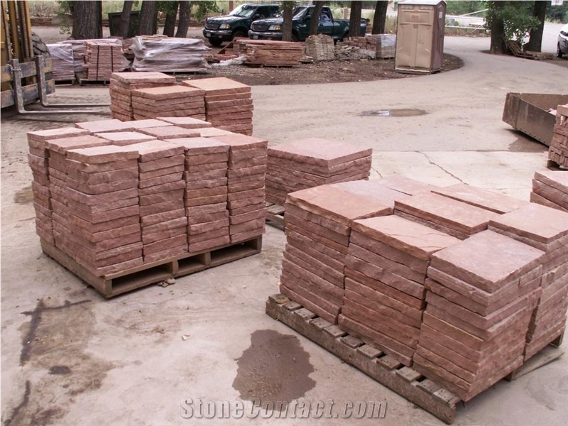 Tumbled Lyons Red Sandstone Pavers