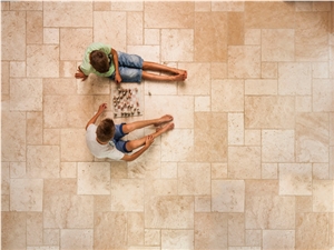 Travertine Light French Pattern Create an Elegant Effect and Warm Atmosphere in Your Home