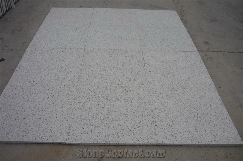 Bethel White Granite Slabs Flamed Tiles, United States White Sesame Granite Floor Paving,Garden Exterior Stone