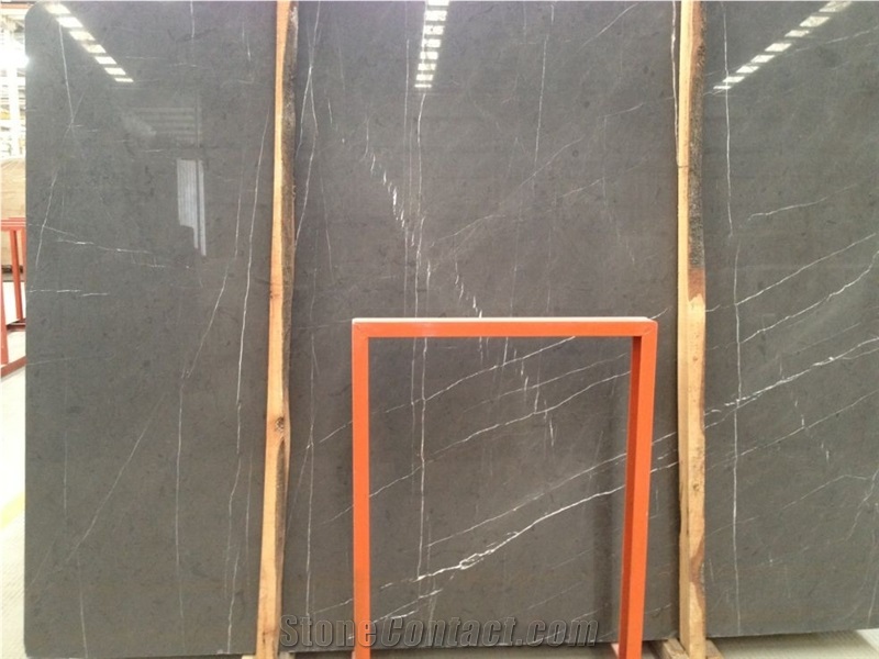 Bulgaria Grey Marble Polished Slabs,Machine Cutting Dark Brown Marble Panel for Hotel Floor Paving,Wall Cladding,Reception Desk Material