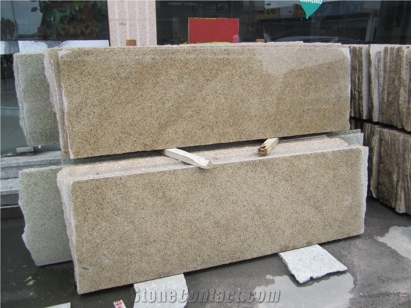China Golden Leaf Granite Slabs & Tiles, China Yellow Giallo Diamond Granite Machine Cutting Panel Floor Covering Polished