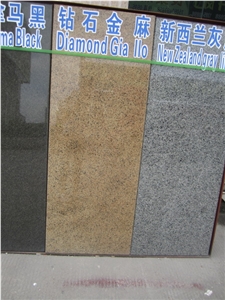 China Golden Leaf Granite Slabs & Tiles, China Yellow Giallo Diamond Granite Machine Cutting Panel Floor Covering Polished