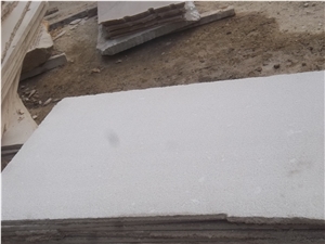 China White Sandstone Split Face Mushroom Stone Wall Cladding,Villa Building Exterior Walling