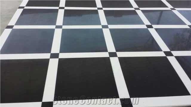 Classical Pure King Black Marble Slabs Skirting Panel Slabs,Hotel Building Absolute Ink Nero Marble Tile Walling,French Pattern Floor Covering