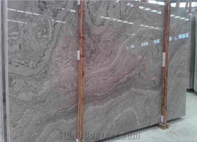 Grigio Wave Grey Vein Marble Slabs Polished,Machine Cutting Tiles, China Grey Marble Wall Skirting Interior Stone Hotel Flooring