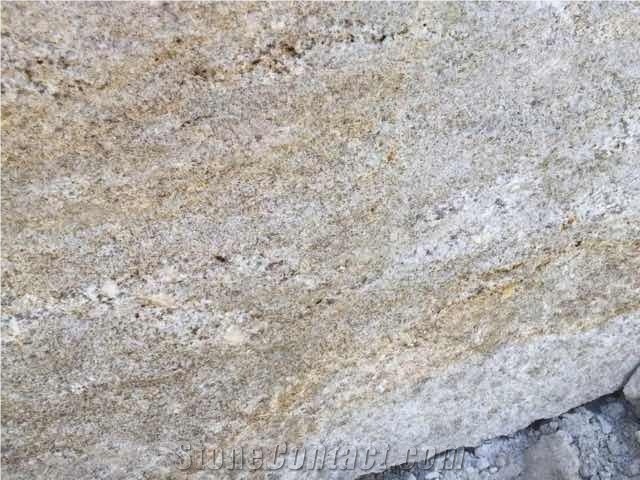 Juparana Gold Granite Slabs Machine Cutting Tile Panel for Floor Paving, China Yellow Granite French Pattern