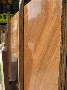 Royal Imperial Golden Wood Vein Marble Slabs Polished,Machine Cutting Tiles Panel for Hotel Reception Desk,Lobby Floor Paving