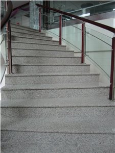 Villa Project G657 China Grey Sesame Granite Polished High Glossy Stairs,Floor Steppping Staircase with Risers,Stair Threshold