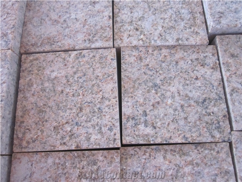 G682 Sunset Yellow Cheap Granite Cube Stone & Pavers
